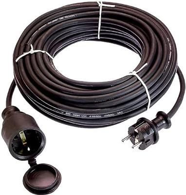 AS Schwabe 60365 Stroom Verlengkabel 16 A Zwart 50.00 m H05RR-F 3F 3G 1,5 mm²