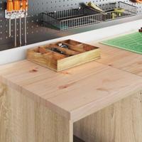 Garagekast 40x51x85 cm massief grenenhout sonoma eikenkleurig - thumbnail