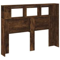 Hoofdeinde met LED 140x18,5x103,5 cm bewerkt hout gerookt eiken - thumbnail