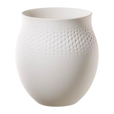 Villeroy & Boch Manufacture Collier Blanc Vaas Perle M 17,5 cm Villeroy & Boch Manufacture Collier Blanc Vaas Perle M 17,5 cm