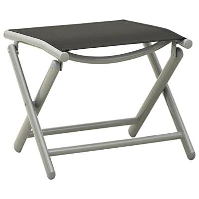 3-delige Loungeset textileen en aluminium zilverkleurig - thumbnail