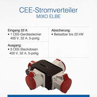 AS Schwabe MIXO Adapter ELBE 60832 CEE-stroomverdeler 400 V 32 A - thumbnail