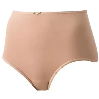 Dames maxi slip -katoen- 3167 - Dames taille slip katoen - Hoge onderbroek - L - Huidkleur | Dames slip - Onderbroek - Ondergoed - L - Onderbroek -