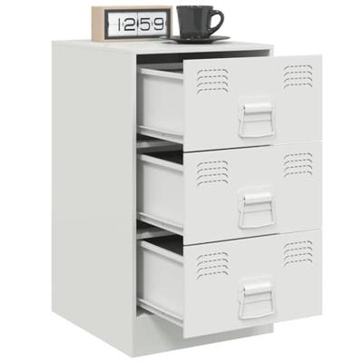 Nachtkastje 34,5x39x62 cm staal wit