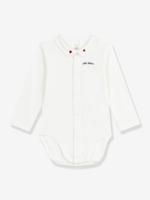 Body baby met geborduurde kraag PETIT BATEAU rood - thumbnail