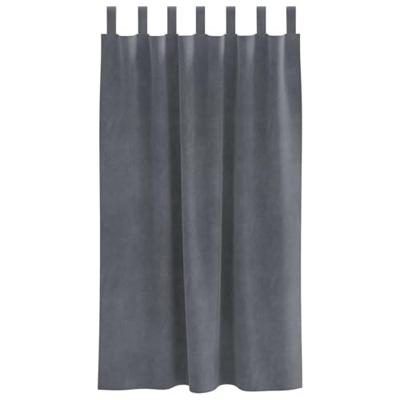 VidaXL Verduisterende gordijnen 2 pcs lichtgrijs 140 x 175 cm fluweel