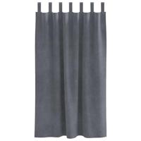 VidaXL Verduisterende gordijnen 2 pcs lichtgrijs 140 x 175 cm fluweel - thumbnail