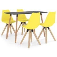 vidaXL 5-delige Eethoek geel - thumbnail