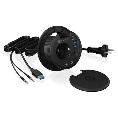 ICY BOX IB-HUB1430-CR, 3 Port USB 3.0 Tisch-Hub und Card Reader mit Audio Ein-/Ausgang 60809 USB-hub 2 + 1 poorten USB-A, USB-C, Audio, 2.0 (3.5 mm jackplug), ICY BOX IB-HUB1430-CR, 3 Port USB 3.0 Tisch-Hub und Card Reader mit Audio Ein-/Ausgang 60809 USB-hub 2 + 1 poorten USB-A, USB-C, Audio, 2.0 (3.5 mm jackplug),