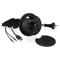 ICY BOX IB-HUB1430-CR, 3 Port USB 3.0 Tisch-Hub und Card Reader mit Audio Ein-/Ausgang 60809 USB-hub 2 + 1 poorten USB-A, USB-C, Audio, 2.0 (3.5 mm jackplug), - thumbnail