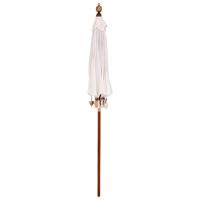 Parasol Crme x 250 cm Katoen en massief hout - thumbnail