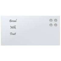 Magneetbord voor aan de wand 40x20 cm gehard glas wit - thumbnail