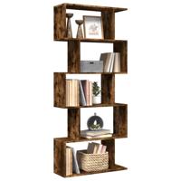 Kamerscherm / boekenkast 5-laags 70x24x161 cm hout gerookt eik - thumbnail