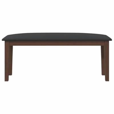 Bank 110 cm massief hout rubber bruin