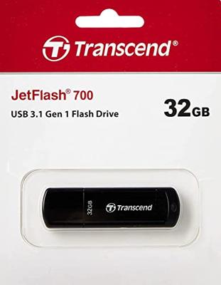 Transcend JetFlash® 700 USB-stick 32 GB Zwart TS32GJF700 USB-A 3.2 Gen 1