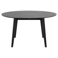 Bendt Ronde Eettafel 'Torkil' 140cm Eikenfineer, kleur Zwart - thumbnail