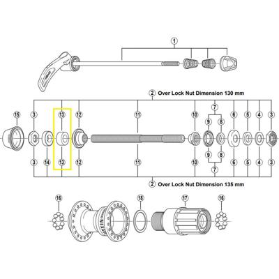 Shimano Afstandsbus links 8 mm