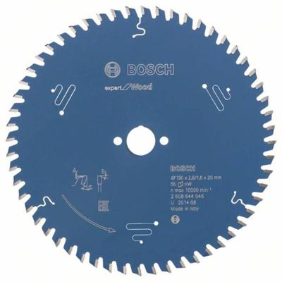 Bosch Accessories Expert for Wood 2608644046 Cirkelzaagblad 190 x 20 x 1.6 mm Aantal tanden: 56 1 stuk(s) Bosch Accessories Expert for Wood 2608644046 Cirkelzaagblad 190 x 20 x 1.6 mm Aantal tanden: 56 1 stuk(s)