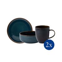 Villeroy & Boch Crafted Denim Ontbijtset 2 persoons, 6 delig - thumbnail