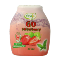 SteviJa Stevia limonadesiroop go strawberry 40 Milliliter - thumbnail