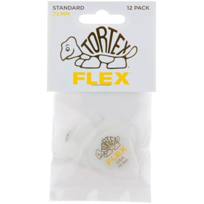 Dunlop 428P73 Tortex Flex Standard Plectrum 0.73mm 12-Pack
