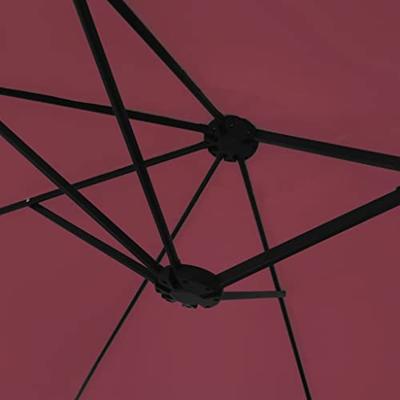 VidaXL Parasol dubbel dak 449x245 cm bordeauxrood