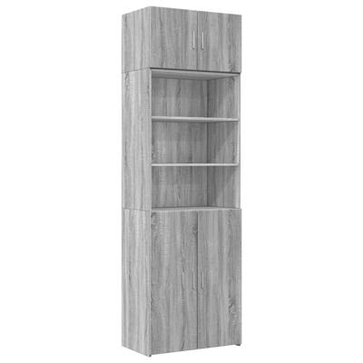 Opbergkast 70x42,5x225 cm bewerkt hout grijs sonoma eikenkleur - thumbnail