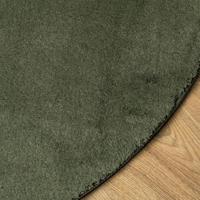 VidaXL Vloerkleed huarte laagpolig zacht wasbaar ø 100 cm bosgroen - thumbnail