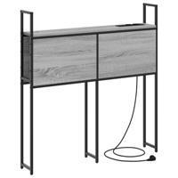 Opberghoofdbord met hoofdeinde met opslag Grijs sonoma 80 cm Bewerkt hout - thumbnail