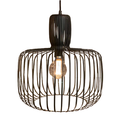Freelight Hanglamp Costola Ø 55 cm zwart