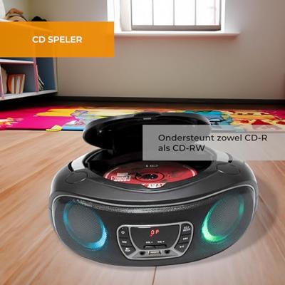 Denver TCL-212BT Radio/CD-speler VHF (FM) AUX, CD, USB, Bluetooth Sfeerverlichting Grijs - thumbnail