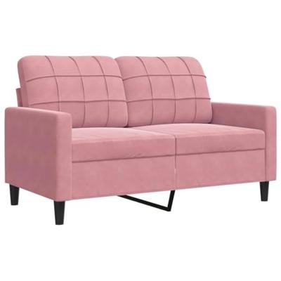 4-delige Loungeset met kussens fluweel roze