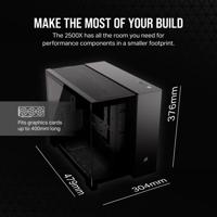Case per PC - CORSAIR - 2500X Micro ATX Dual Chamber in vetro temperato - Nero - thumbnail