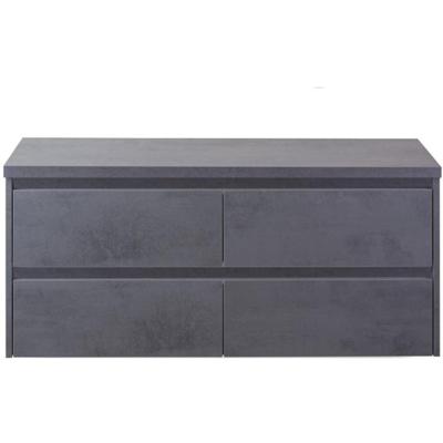 Dante Badmeubelset 120 cm - 4 Laden Beton Antraciet - Wastafelbovenblad