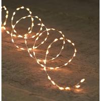 Kerstverlichting Batterijverlichting LED zilver draad 66 LED / 1 meter warm wit Anna's collection - Annas collection - thumbnail