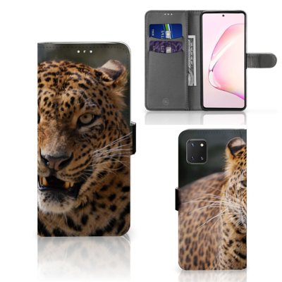 Samsung Note 10 Lite | Telefoonhoesje | Met pasjeshouder | Luipaard