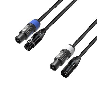 Adam Hall Adam Hall H PCON D 0300 powerCON | 3p XLR | DMX | combi kabel 3m Adam Hall Adam Hall H PCON D 0300 powerCON | 3p XLR | DMX | combi kabel 3m
