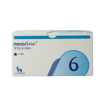 Novo Nordisk Novofine naalden 0.25 x 6 mm 31 gram 100 Stuks