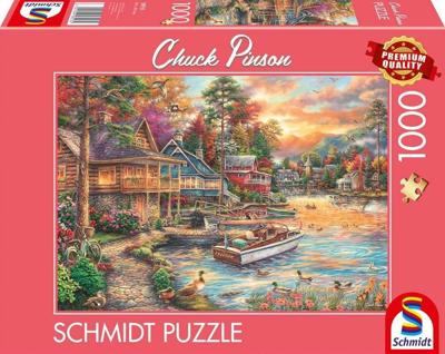 Puzzel van 1000 stukjes - SCHMIDT - Chuck Pinson - Avondgoud Landschap - Meerkleurig - Voor volwassenen