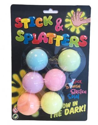 Sticky stretch glow in the dark bal 6st