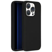 Accezz Liquid Silicone Backcover iPhone 15 Pro Telefoonhoesje Zwart - thumbnail