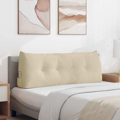 VidaXL Rugkussen crème 120 x 24 x 50 cm stof