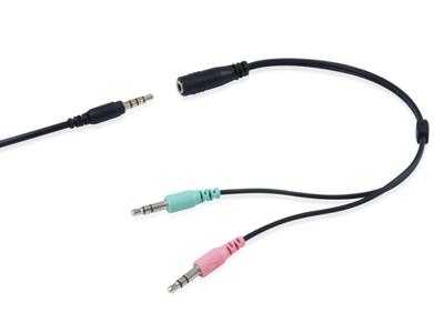 Equip 245302 chat headset, 3.5mm, head-band, calls & music, binaural, rotary, black