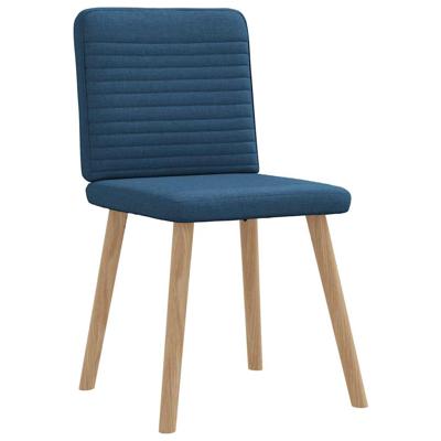 Eetkamerstoelen 4 st stof blauw Eetkamerstoelen 4 st stof blauw