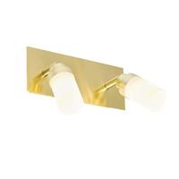QAZQA Moderne badkamer spot messing 2-lichts IP44 - Japie - thumbnail