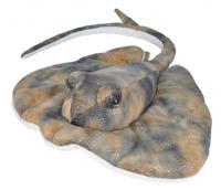 Wild Republic knuffel pijlstaartrog junior 38 cm pluche grijs - thumbnail