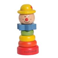 Everearth stapelclown van hout 13 cm groot - thumbnail