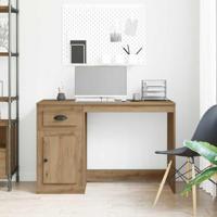 Bureau artisanaal eikenkleurig 50 x 115 x 75 cm Bewerkt hout - thumbnail