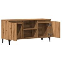 Tv-meubel 102x35x50 cm bewerkt hout artisanaal eikenkleur - thumbnail