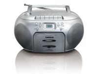 Lenco SCD-420SI Portable stereo FM Radio CD - Draagbare Cassettespeler met Auto stop - CD-speler met LCD scherm en Programmeerbaar geheugen - Grijs - thumbnail